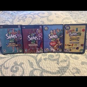 Qty 4 - The Sims 2 - Bon Voyage , Seasons , Pets., IKEA Home Stuff